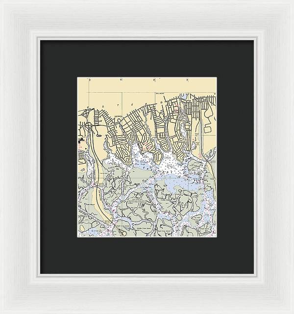 East Bay-new York Nautical Chart - Framed Print