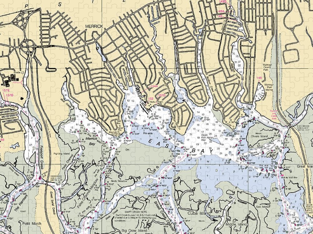 East Bay New York Nautical Chart Puzzle