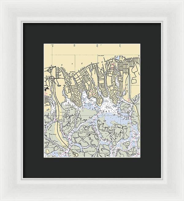 East Bay-new York Nautical Chart - Framed Print