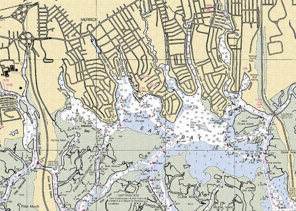 East Bay-new York Nautical Chart - Puzzle