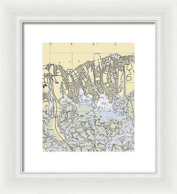 East Bay-new York Nautical Chart - Framed Print