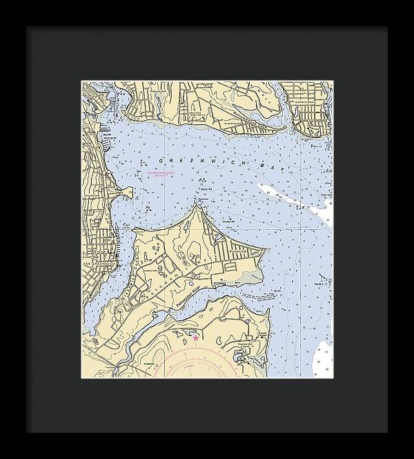 East Greenwich-rhode Island Nautical Chart - Framed Print