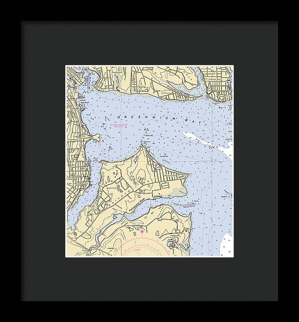 East Greenwich-rhode Island Nautical Chart - Framed Print