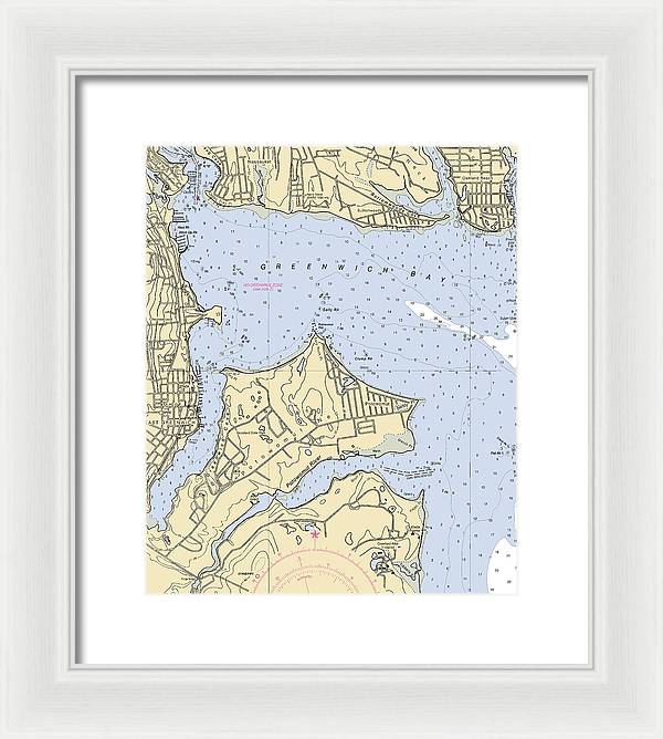 East Greenwich-rhode Island Nautical Chart - Framed Print