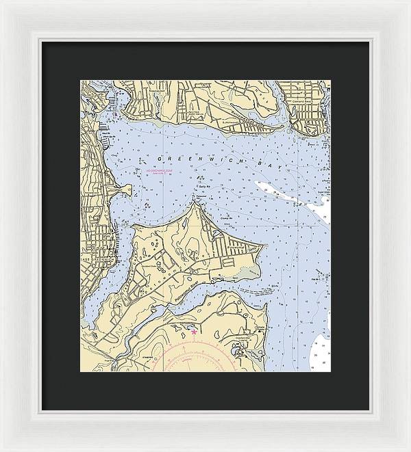 East Greenwich-rhode Island Nautical Chart - Framed Print