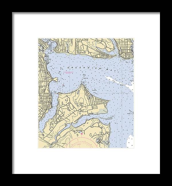 East Greenwich-rhode Island Nautical Chart - Framed Print