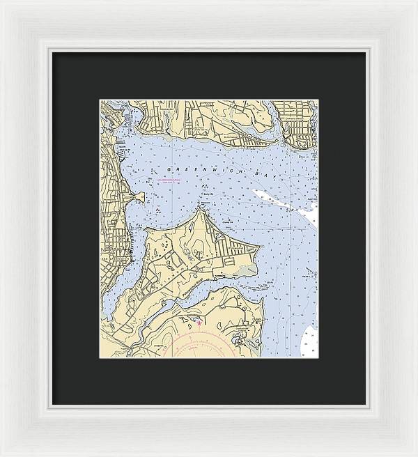 East Greenwich-rhode Island Nautical Chart - Framed Print