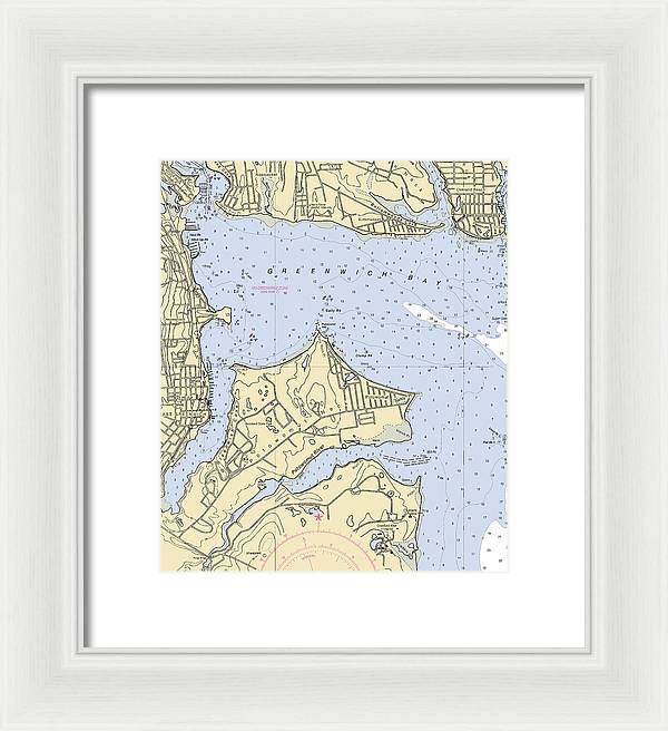 East Greenwich-rhode Island Nautical Chart - Framed Print