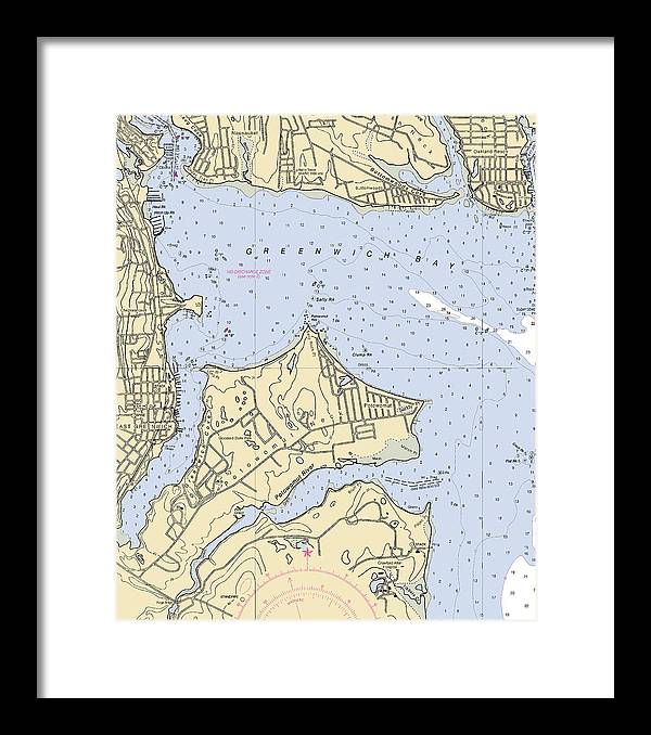 East Greenwich-rhode Island Nautical Chart - Framed Print