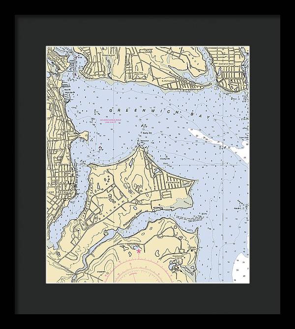 East Greenwich-rhode Island Nautical Chart - Framed Print