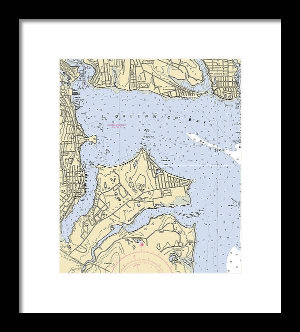 East Greenwich-rhode Island Nautical Chart - Framed Print