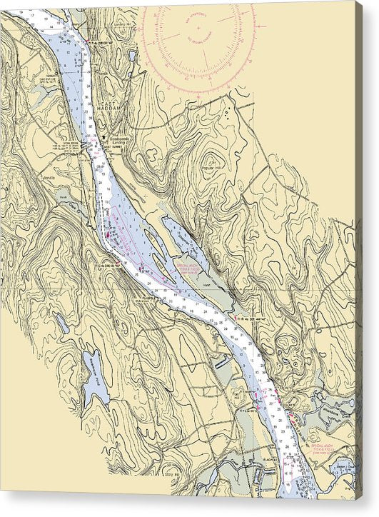 East Haddam-Connecticut Nautical Chart  Acrylic Print