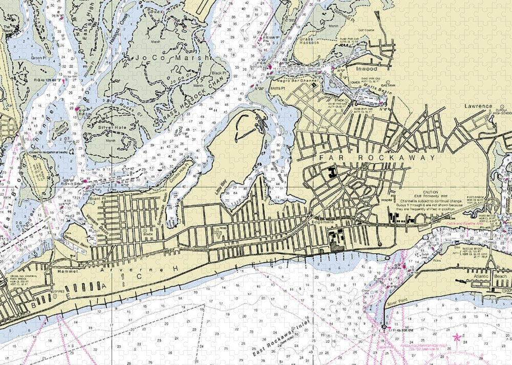 East Rockaway Inlet New York Nautical Chart - Puzzle