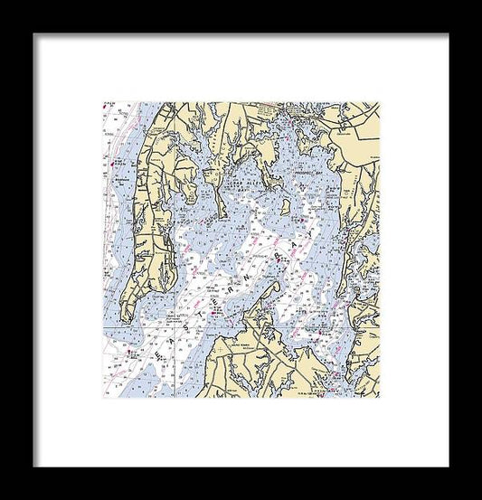 A beuatiful Framed Print of the Eastern Bay-Maryland Nautical Chart by SeaKoast