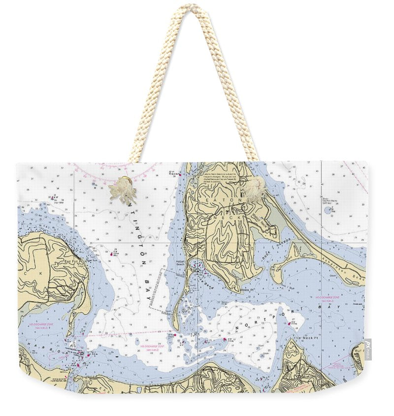 Eatons Neck-new York Nautical Chart - Weekender Tote Bag