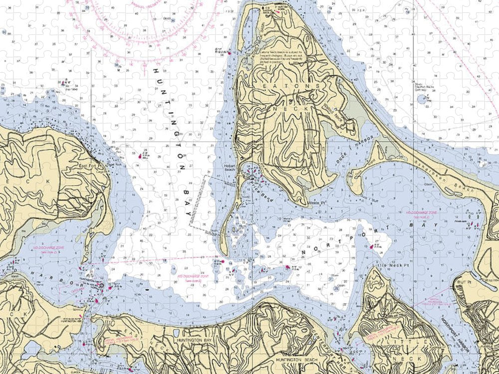 Eatons Neck New York Nautical Chart Puzzle