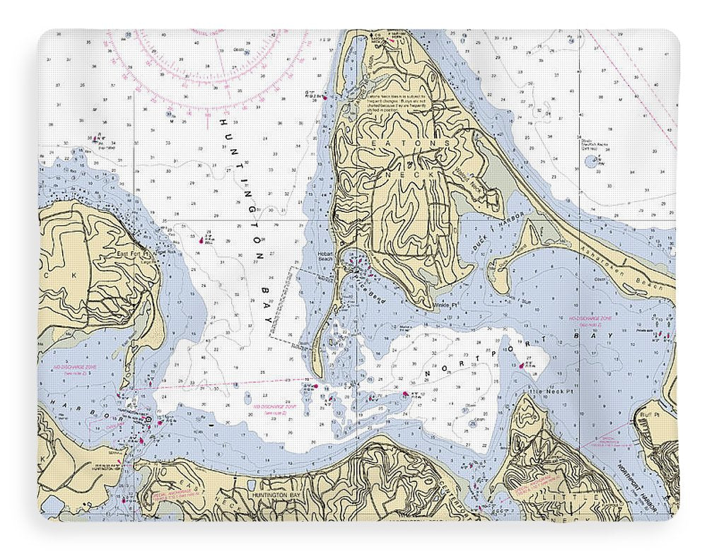 Eatons Neck-new York Nautical Chart - Blanket