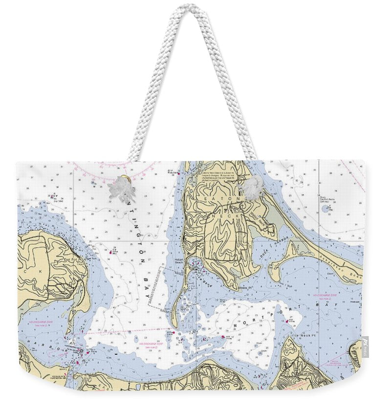 Eatons Neck-new York Nautical Chart - Weekender Tote Bag