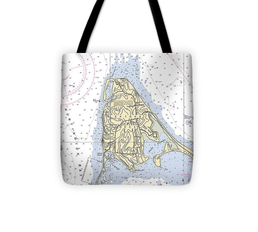 Eatons Neck  New York Nautical Chart _V2 Tote Bag