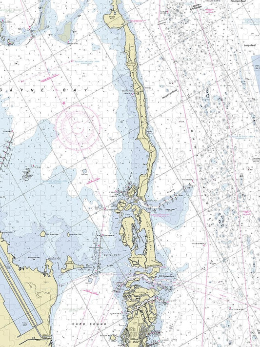 Elliot Key Florida Nautical Chart Puzzle