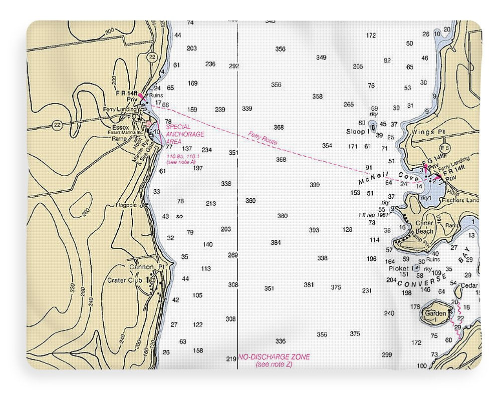 Essex-lake Champlain  Nautical Chart - Blanket