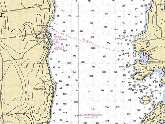Essex Lake Champlain  Nautical Chart Puzzle
