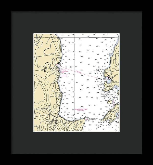 Essex-lake Champlain  Nautical Chart - Framed Print
