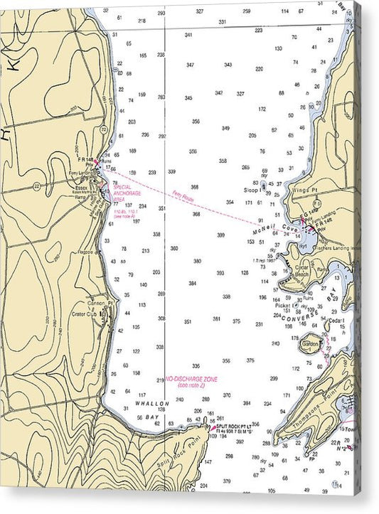 Essex-Lake Champlain  Nautical Chart  Acrylic Print