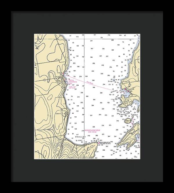Essex-lake Champlain  Nautical Chart - Framed Print