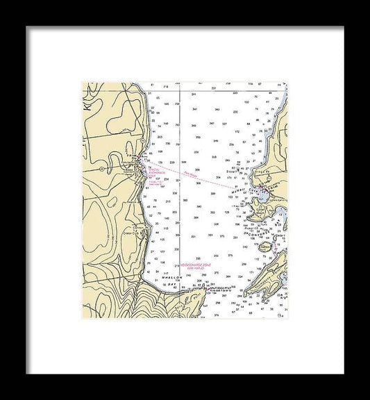 A beuatiful Framed Print of the Essex-Lake Champlain  Nautical Chart by SeaKoast