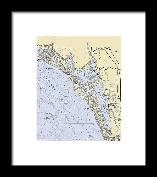 A beuatiful Framed Print of the Estero-Bay -Florida Nautical Chart _V6 by SeaKoast