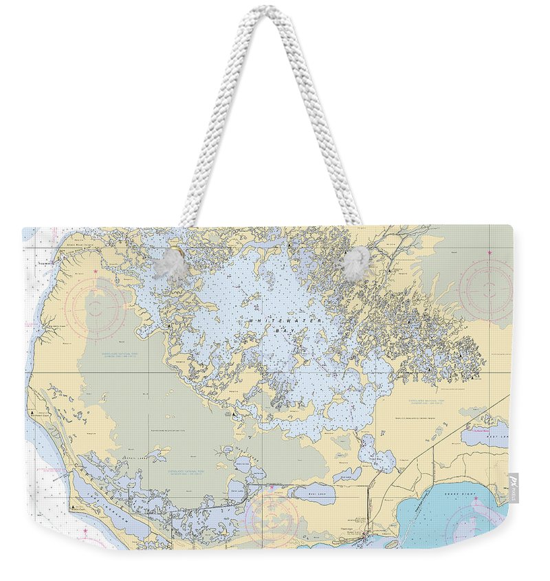 Everglades-flamingo -florida Nautical Chart _v6 - Weekender Tote Bag