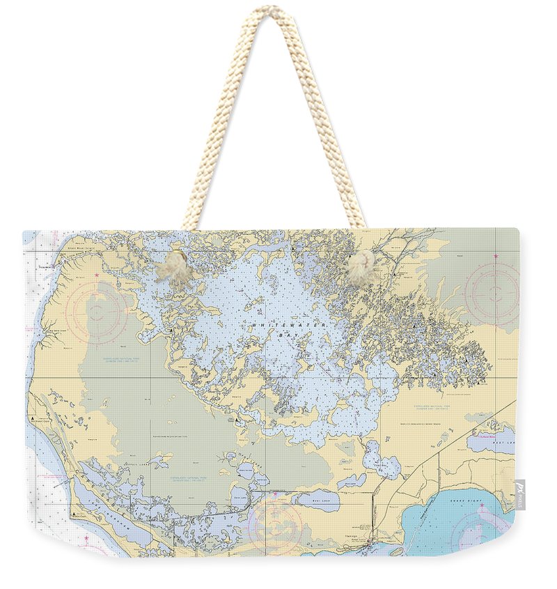 Everglades-flamingo -florida Nautical Chart _v6 - Weekender Tote Bag