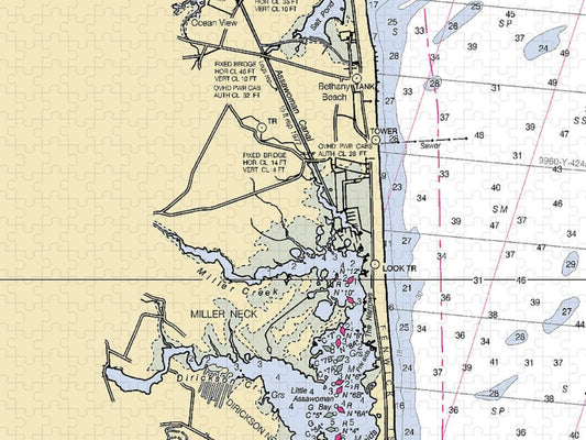 Fenwick Island Delaware Nautical Chart Puzzle