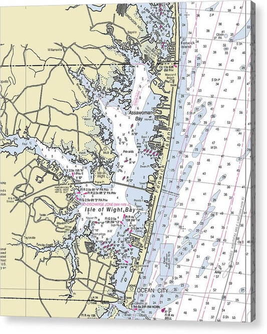 Fenwick Island Maryland Nautical Chart  Acrylic Print