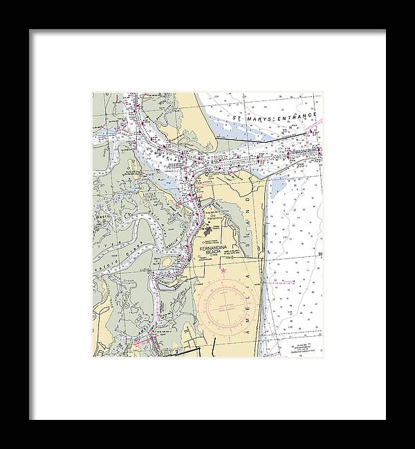 A beuatiful Framed Print of the Fernandina Beach-Florida Nautical Chart by SeaKoast