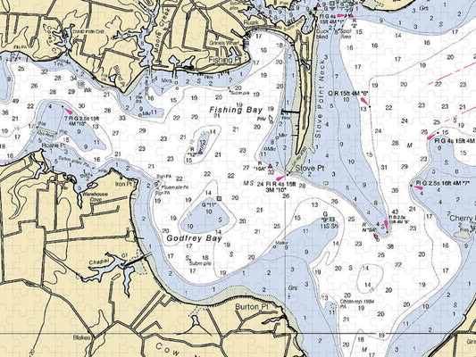 Fishing Bay Virginia Nautical Chart Puzzle