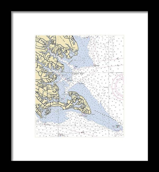 A beuatiful Framed Print of the Fleets Island-Virginia Nautical Chart by SeaKoast
