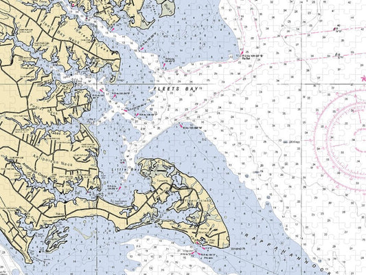 Fleets Island Virginia Nautical Chart Puzzle