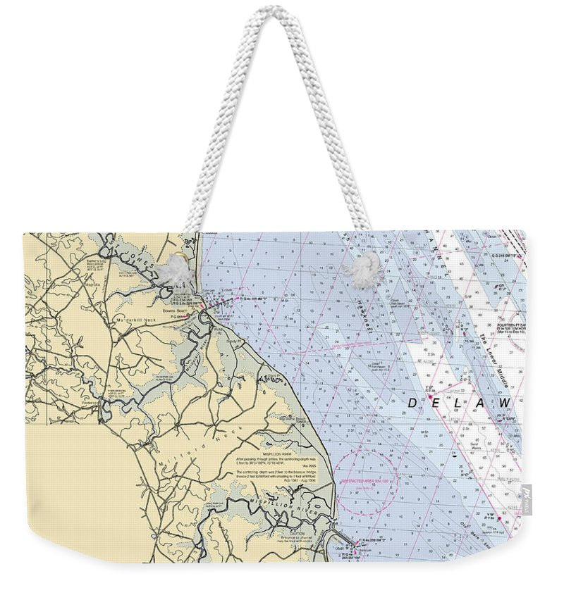 Floggers Shoal-delaware Nautical Chart - Weekender Tote Bag