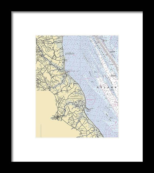 A beuatiful Framed Print of the Floggers Shoal-Delaware Nautical Chart by SeaKoast