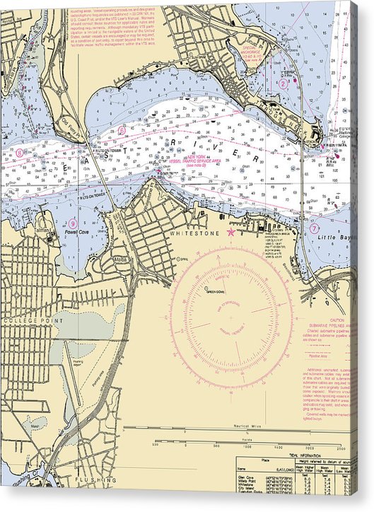 Flushing-New York Nautical Chart  Acrylic Print