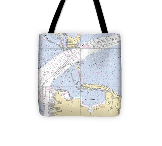 Fort Wool Virginia Nautical Chart Tote Bag