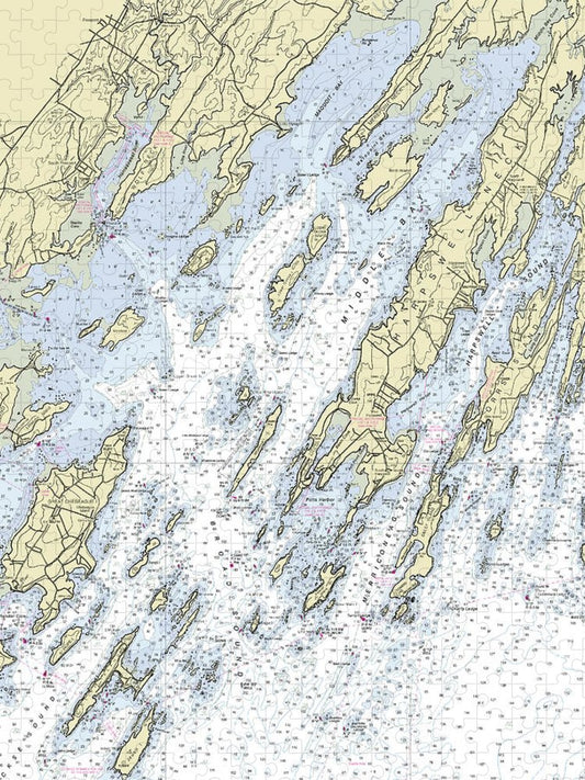 Freeport Maine Nautical Chart Puzzle