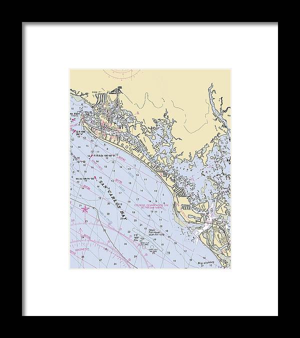 A beuatiful Framed Print of the Ft-Myers-Beach -Florida Nautical Chart _V6 by SeaKoast