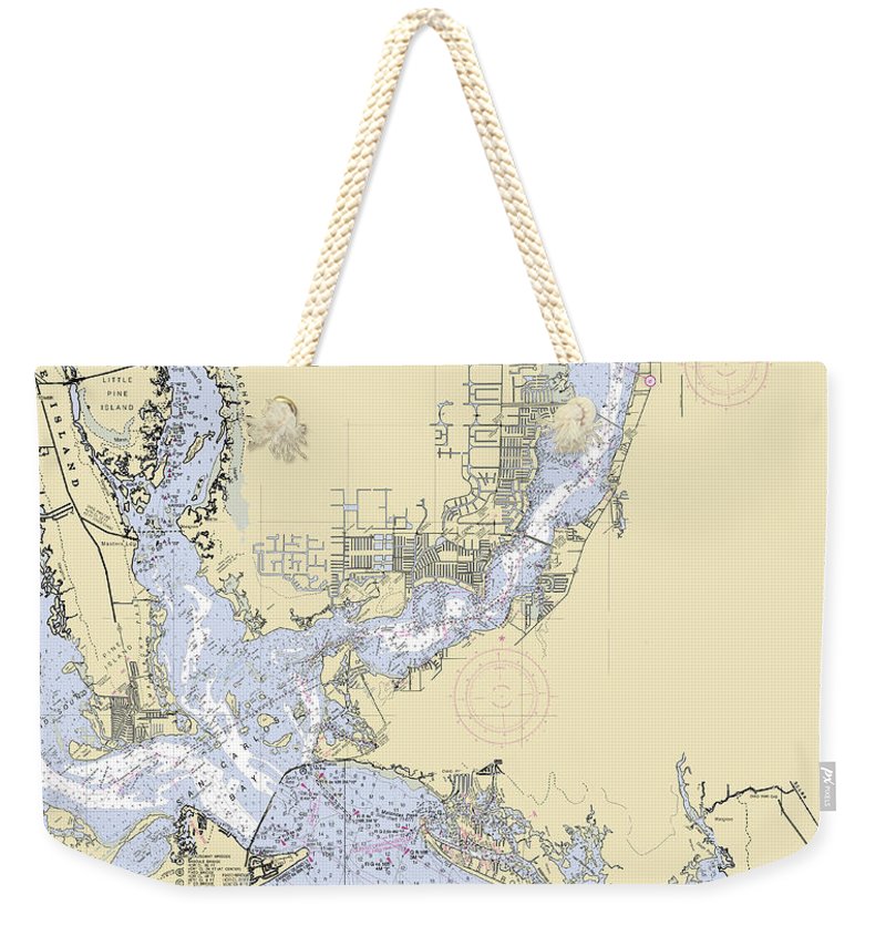 Ft Myers-florida Nautical Chart - Weekender Tote Bag