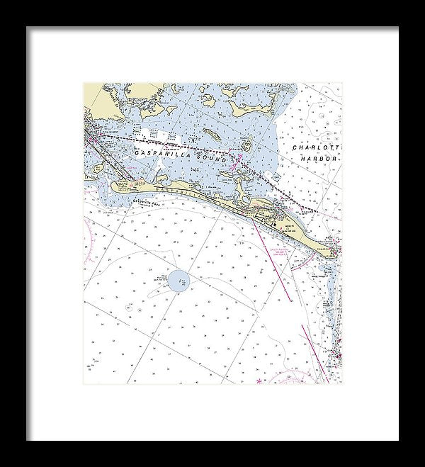 Gloucester Massachusetts Nautical Chart - Framed Print