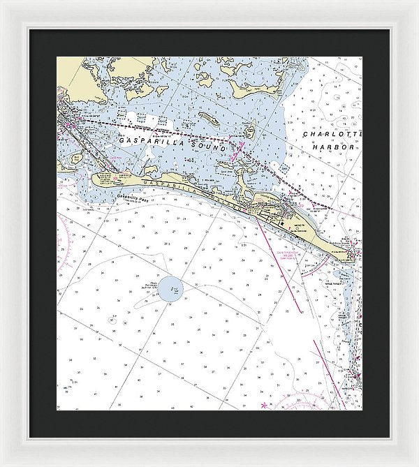 Gloucester Massachusetts Nautical Chart - Framed Print