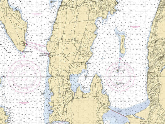 Grand Island Lake Champlain  Nautical Chart Puzzle