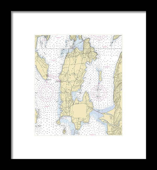A beuatiful Framed Print of the Grand Island-Lake Champlain  Nautical Chart by SeaKoast